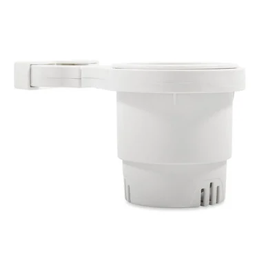 Camco 53083 Clamp-on Rail Mounted Cup Holder - Large For Up To 2" Rail - White