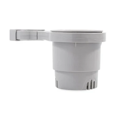 Camco 53093 Clamp-on Rail Mounted Cup Holder - Small For Up To 1-1/4" Rail - Grey