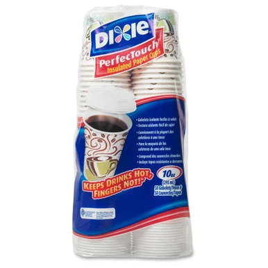 Dixie Foods Perfect Touch Cups Combo Pack - 10 Oz - 50 / Carton - White (5310combo6ct)