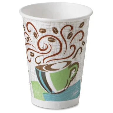 Dixie Perfectouch Coffee Haze Hot Cups - 12 Oz - Paper - Assorted (5342cdsbpct)