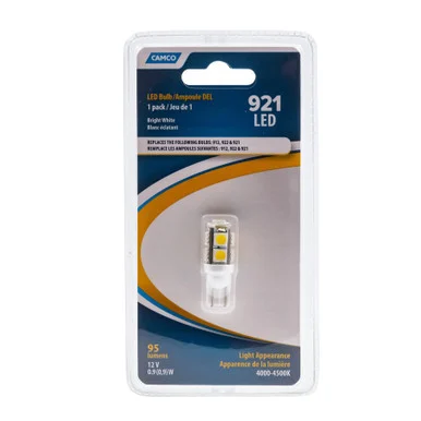 Camco 54623 LED Replacement Bulb (921 T10 Wedge)-1 Pack