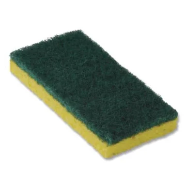 Americo Manufacturing 551013 Resort Cut Scrub Sponge, Medium Duty, 6.25 X 3.18, Green/yellow, 40/carton