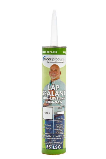 Dicor Corporation 551LSG-1 Edpm Lap Seal 10.3 Oz. Tube Grey