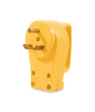 Camco RV 30 Amp PowerGrip Replacement Plug replaces your existing power cord plug utilizing patented PowerGrip handles for ease of use. 55245