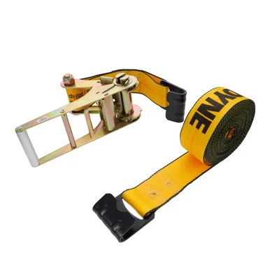Kinedyne 553021bt 3-inch By 30-foot Flat Hook Ratchet Strap 5400wll-yellow