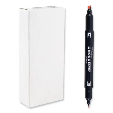 Tombow 56412 Edge Highlighters, Red Ink, Chisel/bullet Tip, Red Barrel, 10/box