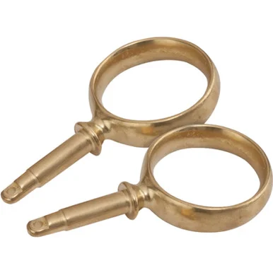 Sea Dog 5805901 2" Brass Round Horn Oarlock Pair - Seadog
