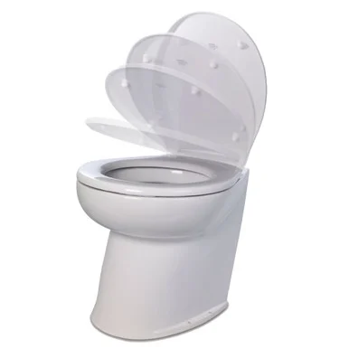 Jabsco 58060-3012 Deluxe Flush 14" Angled Back 12v Freshwater Electric Marine Toilet W/solenoid Valve & Soft Close Lid