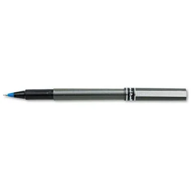 Uni-ball Deluxe Rollerball Pen - 0.5 Mm Pen Point Size - Blue Ink - Gray Barrel - 1 Each (60027)