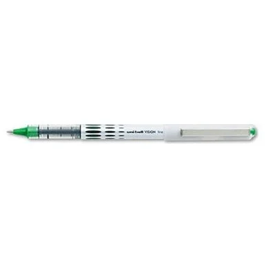 Uni-ball Vision Rollerball Pen - Fine Pen Point Type - 0.7 Mm Pen Point Size - Green Ink - 1 Each (60386)