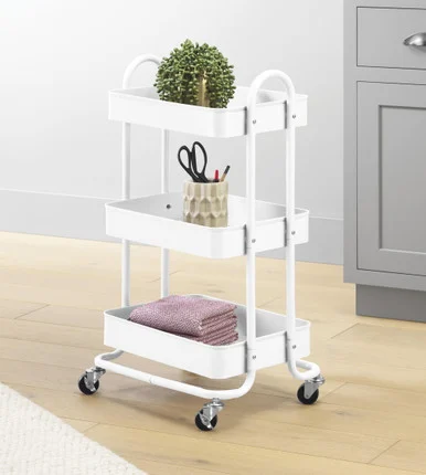 Whtmor 6055-11631-WHT 3 Tier Metal Cart