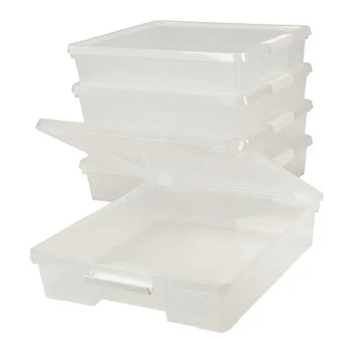 Storex 63209U05C Project Box, 12" X 12", Clear, 5/pack
