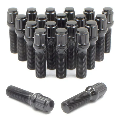 Revolution 63K54824BLK Spline Lug Bolts M14x1.5 24mm - 20 Pack - Black