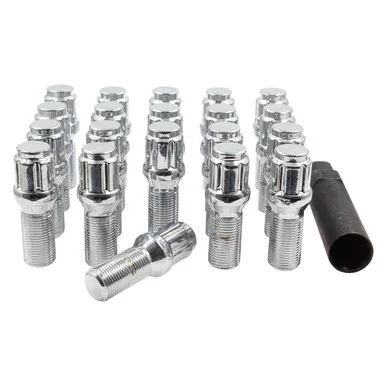 Revolution 63K55828 Spline Lug Bolts M15x1.25 28mm - 20 Pack - Chrome