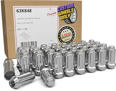 Revolution 63K848 Spline Lug Nuts M14x1.5 - 32 Pack - Chrome
