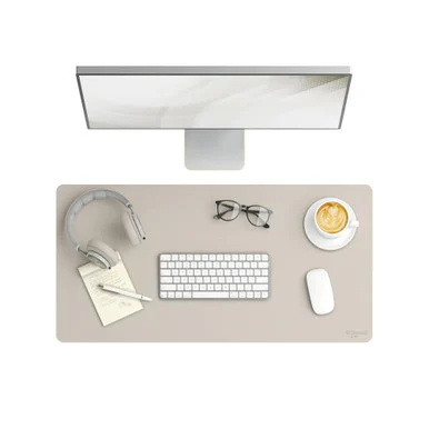 Smead 64831 Vegan Leather Desk Pads, 31.5 X 15.7, Sandstone