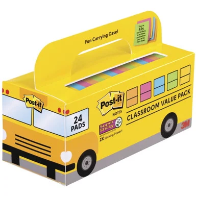 Post-it® Super Sticky Notes Bus Cabinet Pack (65424ssbus)