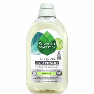 Seventh Generation 68644243 Ultra Power + Laundry Detergent, 23.1 Oz Bottle, 6/carton