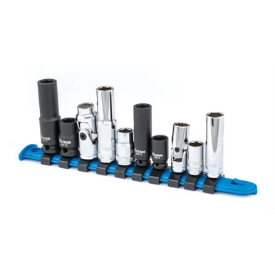 Titan 68660 10 Pc. 1/4 In. And 3/8 In. Dr. 10 Mm Socket Set