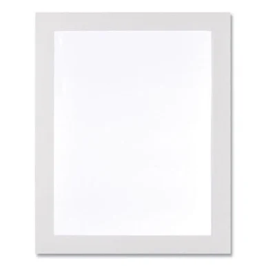 Deflecto 68776W Self Adhesive Sign Holders, 10.5 X 13, Clear With White Border, 2/pack