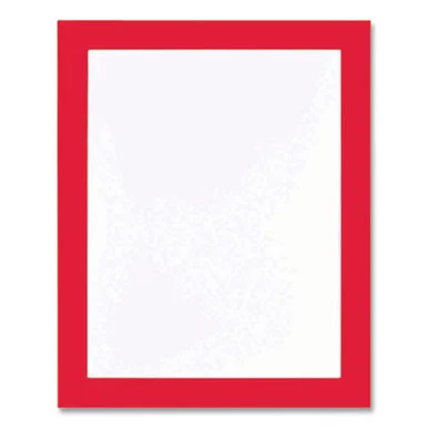 Deflecto 68886R Self Adhesive Sign Holders, 13 X 19, Clear With Red Border, 2/pack