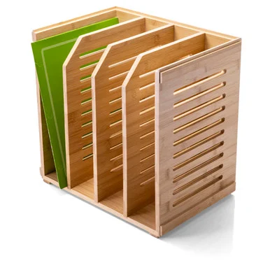 Officemate 71006 Bamboo Magazine File, 14.09 X 14.41 X 14.41, Brown