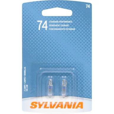 Sylvania 74.BP2 74 Basic Mini Bulbs 2-Pack 74.BP2
