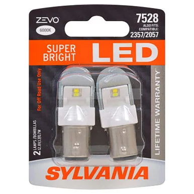 Sylvania 7528LED.BP2 7528 ZEVO LED White Mini Bulbs 2-Pack 7528LED.BP2