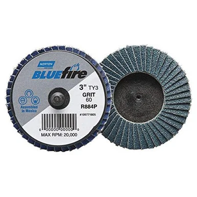 Norton 776960-90172 Abrasive Flap Disc 3 In Powerflex 60 Grit Each