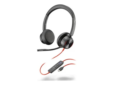 Poly Blackwire 8225 Microsoft Teams Certified Headset +USB-C/A Adapter TAA 7E2K8AA#ABA