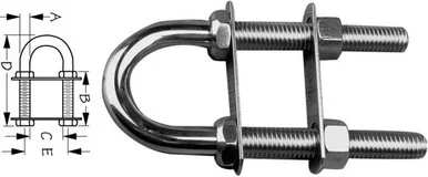 Sea Dog 0800551 7/16 x 3-1/2" Stainless Steel Bow Eye