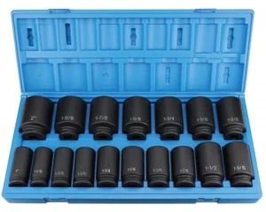 Grey Pneumatic 8017D 3/4" Drive 17 Piece Sae Deep Socket Set