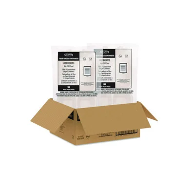 Dart 80FBRHT3 Compostable Molded Fiber Hinged Trays, Proplanet Seal, 3 Compartments, 8.65 X 7.94 X 2.98, Natural, 200/carton