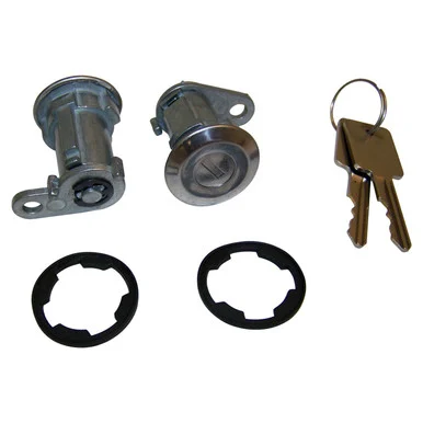 Crown Automotive Jeep Replacement 2 Door Lock Cylinders w/ 2 Keys for Misc. 1981-1990 Jeep Vehicles 8122874K2