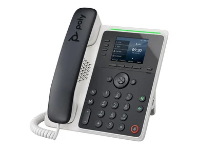 Poly Edge E220 IP Phone - Corded - Corded/Cordless - Bluetooth - Desktop, Wall Mountable - Black (82m87aa)