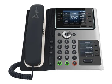 Poly Edge E450 IP Phone - Corded - Corded/Cordless - Wi-Fi, Bluetooth - Desktop - Black (82m90aa)
