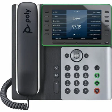 Poly Edge E550 IP Phone - Corded - Corded/Cordless - Bluetooth, Wi-Fi - Desktop, Wall Mountable - Black (82m91aa)