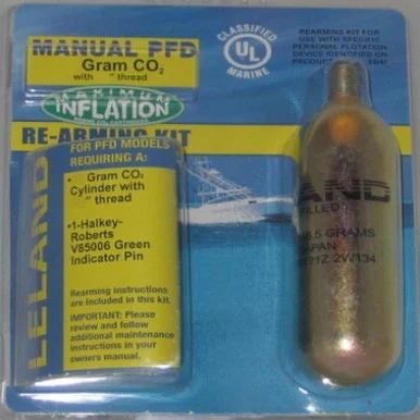 First Watch 840AMU-82123Z Leland Maximum Inflation Re-arm Kit M 16g Manual 3/8" Threads