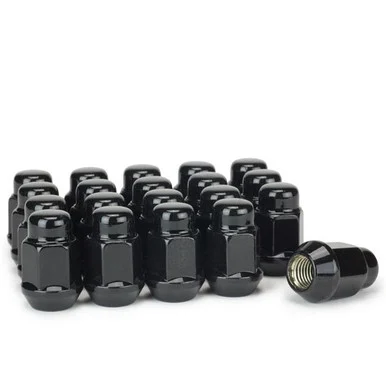 Revolution 871145BLK Bulge Acorn Lug Nut M12x1.5 3/4" Hex - Black
