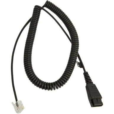 Jabra Quick Disconnect (QD) to Modular (RJ) Balanced Coiled Bottom Cord 88000189 - gn netcom