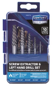 Century Drill & Tool 88710 10 Piece Screw Extractor And Drill Bit Set