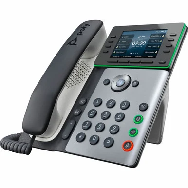 Poly Edge E350 IP Phone - Corded - Corded/Cordless - Wi-Fi, Bluetooth - Desktop, Wall Mountable - Black (89b53aa-aba)
