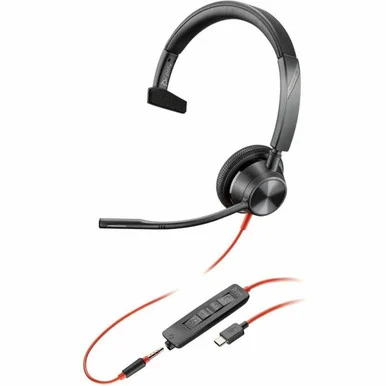 Poly Blackwire 3315 Headset +USB-C/A Adapter TAA 8M3U4AA#ABA