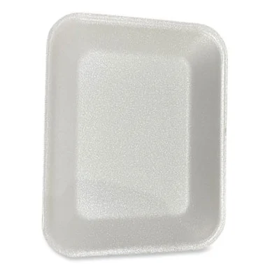 General Supply 8PWH Meat Trays, #8p, 10.8 X 8.82 X 1.5, White, 200/carton