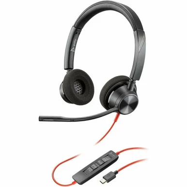 Poly Blackwire 3320 Stereo USB-C Headset +USB-C/A Adapter (8x219aa)