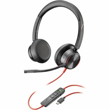 Poly Blackwire 8225 Stereo USB-C Headset +USB-C/A Adapter (8x223aa)