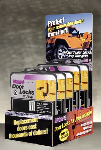 McGard 90225 Countertop display with Jeep door locks