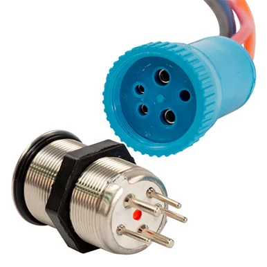 Bluewater 9059-3114-1 22mm In Rush Push Button Switch - Nav/anc Contact - Blue/green/red Led