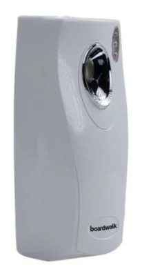 Boardwalk 908CT Metered Air Freshener Dispenser, 9.5" X 3.5" X 3.75", White, 12/carton