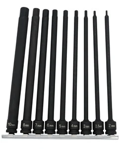 Grey Pneumatic 9269MH 1/4" Drive Impact 9 Piece 6" Length Metric Hex Driver Set